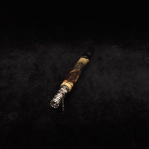 This image portrays Attenuated Dynavap XL Burl Hybrid Stem + Matching Mouthpiece by Dovetail Woodwork.