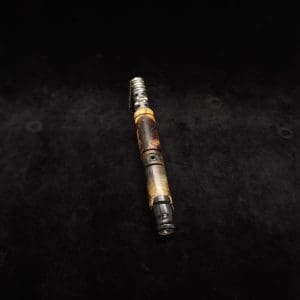 This image portrays Attenuated Dynavap XL Burl Hybrid Stem + Matching Mouthpiece by Dovetail Woodwork.