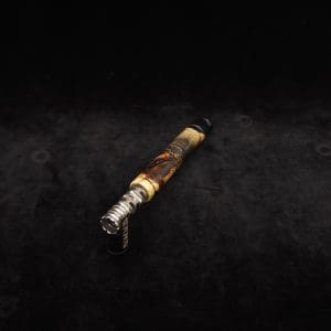 This image portrays Attenuated Dynavap XL Burl Hybrid Stem + Matching Mouthpiece by Dovetail Woodwork.