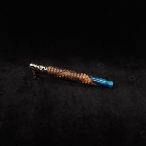 This image portrays Helix Dynavap XL Hybrid Burl Stem + Matching Mouthpiece by Dovetail Woodwork.