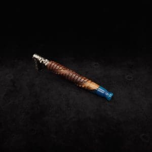 This image portrays Helix Dynavap XL Hybrid Burl Stem + Matching Mouthpiece by Dovetail Woodwork.