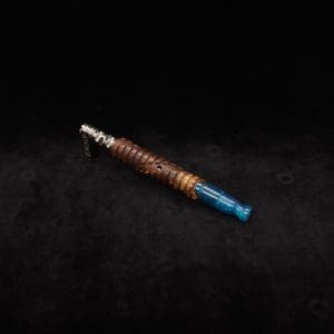 This image portrays Helix Dynavap XL Hybrid Burl Stem + Matching Mouthpiece by Dovetail Woodwork.