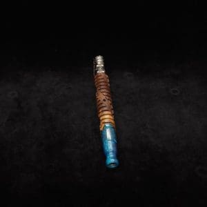 This image portrays Helix Dynavap XL Hybrid Burl Stem + Matching Mouthpiece by Dovetail Woodwork.