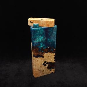 This image portrays Dynavap Device/Material Storage Case-(XL)-Burl Hybrid by Dovetail Woodwork.