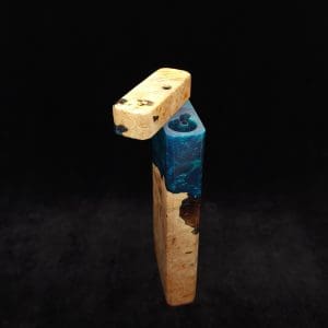 This image portrays Dynavap Device/Material Storage Case-(XL)-Burl Hybrid by Dovetail Woodwork.