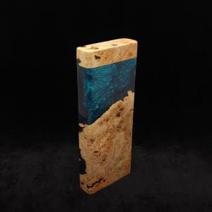 This image portrays Dynavap Device/Material Storage Case-(XL)-Burl Hybrid by Dovetail Woodwork.