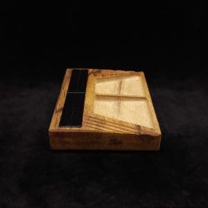 This image portrays DynaTray-Dynavap Stem Display Holder/Sorting Tray-Black Limba by Dovetail Woodwork.