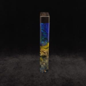 This image portrays Dynavap Device/Material Storage Case-Cosmic Burl (XL) Hybrid by Dovetail Woodwork.