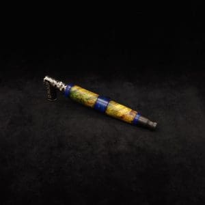 This image portrays Straight Taper Cosmic Burl XL Dynavap Stem + Matched M.P. by Dovetail Woodwork.