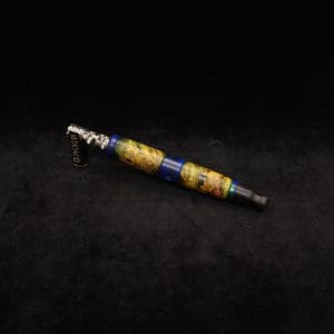 This image portrays Straight Taper Cosmic Burl XL Dynavap Stem + Matched M.P. by Dovetail Woodwork.