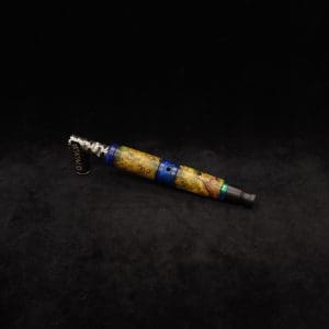 This image portrays Straight Taper Cosmic Burl XL Dynavap Stem + Matched M.P. by Dovetail Woodwork.