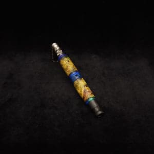 This image portrays Straight Taper Cosmic Burl XL Dynavap Stem + Matched M.P. by Dovetail Woodwork.