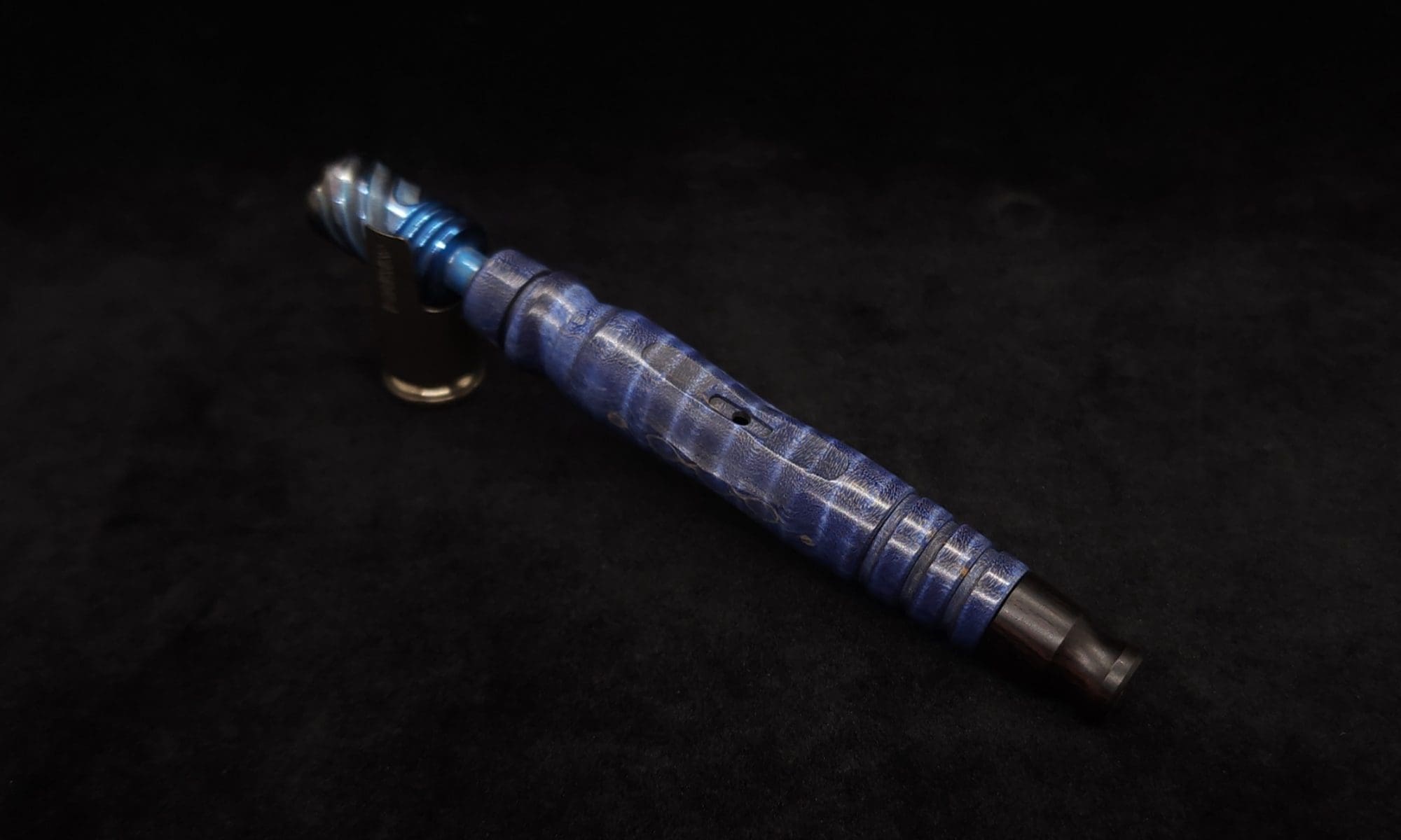 This image portrays Dynavap HyperDyn XL (D.W. Revision) + Matched Ebony M.P. by Dovetail Woodwork.