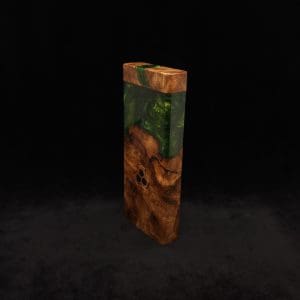 This image portrays Dynavap Device/Material Storage Case-High Class Burl (XL) Hybrid by Dovetail Woodwork.