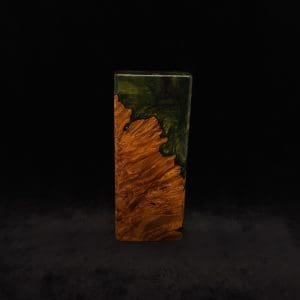 This image portrays Dynavap Device/Material Storage Case-High Class Burl (XL) Hybrid by Dovetail Woodwork.