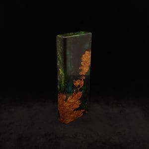 This image portrays Dynavap Device/Material Storage Case-High Class Burl (XL) Hybrid by Dovetail Woodwork.