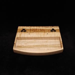 This image portrays DynaTray-Dynavap Stem Display Holder/Sorting Tray-Wavy Curly Maple Burl by Dovetail Woodwork.