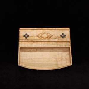 This image portrays DynaTray-Dynavap Stem Display Holder/Sorting Tray-Wavy Curly Maple Burl by Dovetail Woodwork.