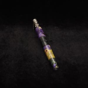 This image portrays Straight Taper Cosmic Burl XL Dynavap Stem + Matched M.P. by Dovetail Woodwork.