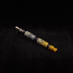 This image portrays Straight Taper Cosmic Burl XL Dynavap Stem + (2) Matched M.P.'s by Dovetail Woodwork.