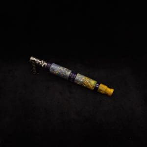 This image portrays Straight Taper Cosmic Burl XL Dynavap Stem + (2) Matched M.P.'s by Dovetail Woodwork.