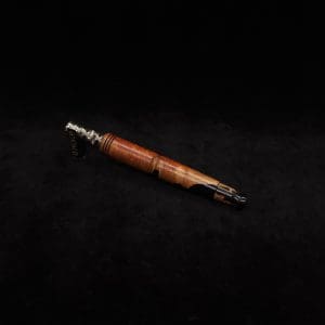 This image portrays Straight Taper Burl Hybrid XL Dynavap Stem + Book-Matched M.P. by Dovetail Woodwork.