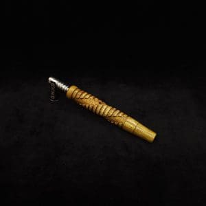 This image portrays Helix Dynavap XL Burl Stem + Matching Mouthpiece-NEW! by Dovetail Woodwork.