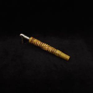 This image portrays Helix Dynavap XL Burl Stem + Matching Mouthpiece-NEW! by Dovetail Woodwork.