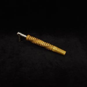 This image portrays Helix Dynavap XL Burl Stem + Matching Mouthpiece-NEW! by Dovetail Woodwork.