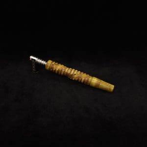 This image portrays Helix Dynavap XL Burl Stem + Matching Mouthpiece-NEW! by Dovetail Woodwork.