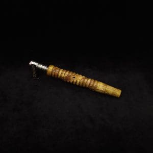 This image portrays Helix Dynavap XL Burl Stem + Matching Mouthpiece-NEW! by Dovetail Woodwork.