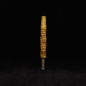 This image portrays Helix Dynavap XL Burl Stem + Matching Mouthpiece-NEW! by Dovetail Woodwork.