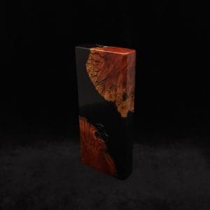 This image portrays Dynavap Device/Material Storage Case-High Class Burl (XL) Hybrid by Dovetail Woodwork.