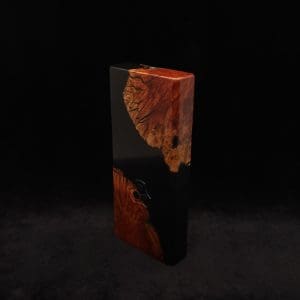 This image portrays Dynavap Device/Material Storage Case-High Class Burl (XL) Hybrid by Dovetail Woodwork.