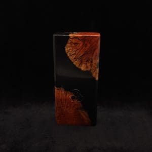 This image portrays Dynavap Device/Material Storage Case-High Class Burl (XL) Hybrid by Dovetail Woodwork.