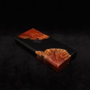 This image portrays Dynavap Device/Material Storage Case-High Class Burl (XL) Hybrid by Dovetail Woodwork.