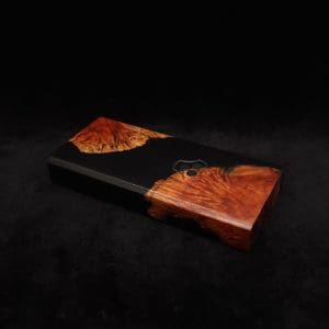 This image portrays Dynavap Device/Material Storage Case-High Class Burl (XL) Hybrid by Dovetail Woodwork.