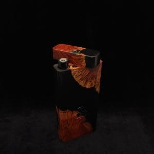 This image portrays Dynavap Device/Material Storage Case-High Class Burl (XL) Hybrid by Dovetail Woodwork.