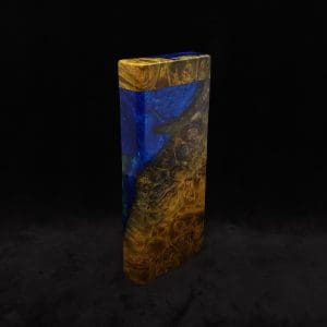 This image portrays Dynavap Device/Material Storage Case-Cosmic Burl (XL) Hybrid by Dovetail Woodwork.