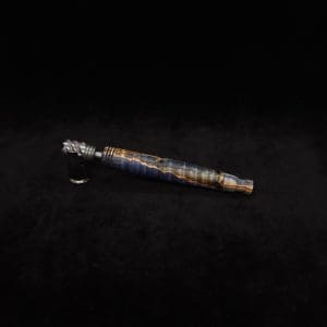 This image portrays Straight Taper Cosmic Burl XL Dynavap Stem + (2) Matching M.P.'s by Dovetail Woodwork.