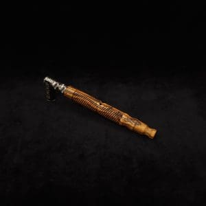 This image portrays Attenuated Dynavap XL Spiral Burl Stem + Matching M.P.-NEW! by Dovetail Woodwork.