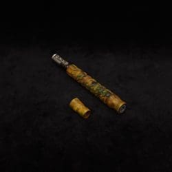 This image portrays Attenuated Dynavap XL Burl Twisted Stem Design + Matching M.P.-NEW! by Dovetail Woodwork.