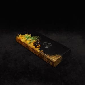 This image portrays Dynavap Device/Material Storage Case-High Class Burl (XL) Hybrid by Dovetail Woodwork.