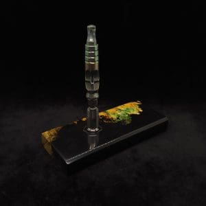 This image portrays Dynavap Device/Material Storage Case-High Class Burl (XL) Hybrid by Dovetail Woodwork.