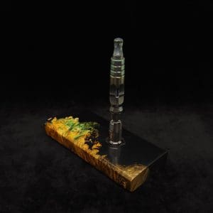 This image portrays Dynavap Device/Material Storage Case-High Class Burl (XL) Hybrid by Dovetail Woodwork.