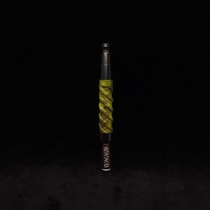 This image portrays Helical Dynavap XL Burl Hybrid Stem + Matching Ebony Mouthpiece-NEW! by Dovetail Woodwork.