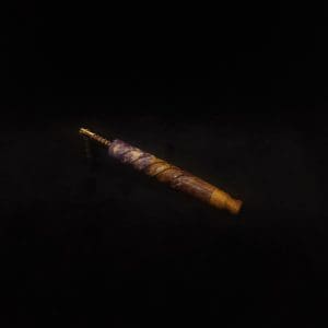 This image portrays Helical Dynavap XL Burl Stem + Book-Matched Mouthpiece-NEW! by Dovetail Woodwork.