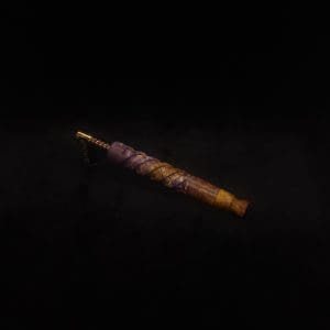 This image portrays Helical Dynavap XL Burl Stem + Book-Matched Mouthpiece-NEW! by Dovetail Woodwork.