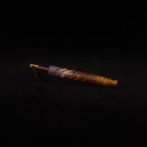 This image portrays Helical Dynavap XL Burl Stem + Book-Matched Mouthpiece-NEW! by Dovetail Woodwork.