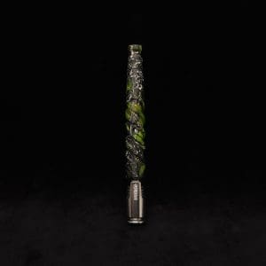 This image portrays Helical Dynavap XL Cosmic Stem + Book-Matched Mouthpiece-NEW! by Dovetail Woodwork.